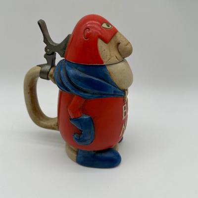 Vintage Budweiser “Bud Man” Ceramic Beer Stein w/ Lid