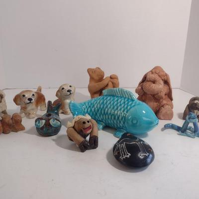 Collection of Ceramic/Pottery Animal Figurines (Decor #4)