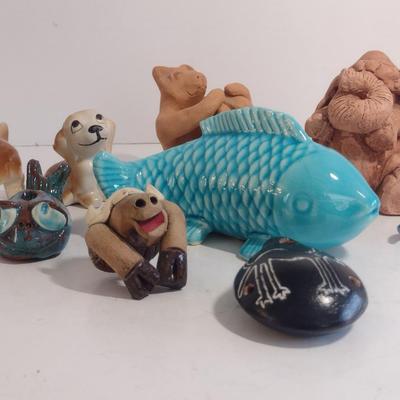 Collection of Ceramic/Pottery Animal Figurines (Decor #4)