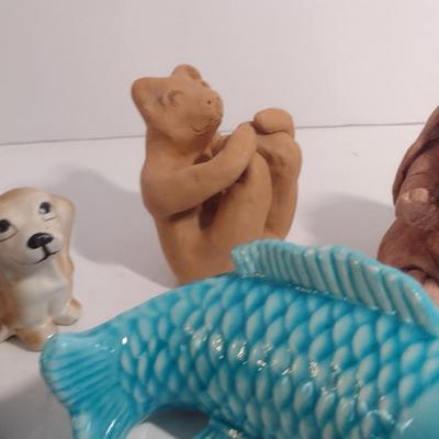 Collection of Ceramic/Pottery Animal Figurines (Decor #4)