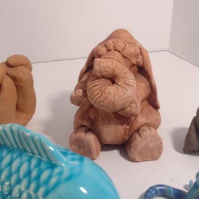 Collection of Ceramic/Pottery Animal Figurines (Decor #4)