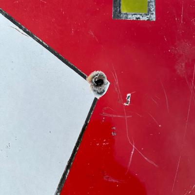 Vintage Late 1920’s-1934 Texaco Gasoline Motor Oil Porcelain Sign on Original Double-Sided Frame