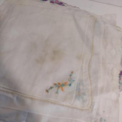 Collection of Vintage Handkerchiefs- Some Embroidered