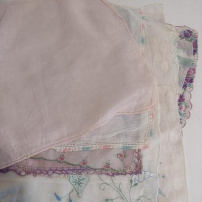Collection of Vintage Handkerchiefs- Some Embroidered