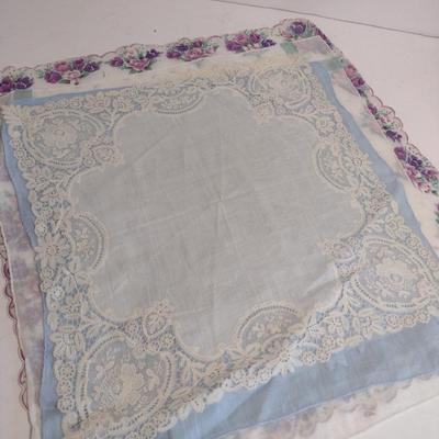 Collection of Vintage Handkerchiefs- Some Embroidered