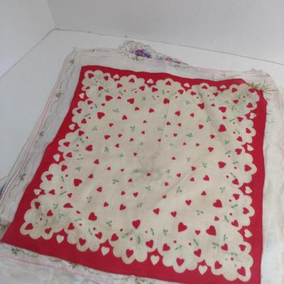 Collection of Vintage Handkerchiefs- Some Embroidered
