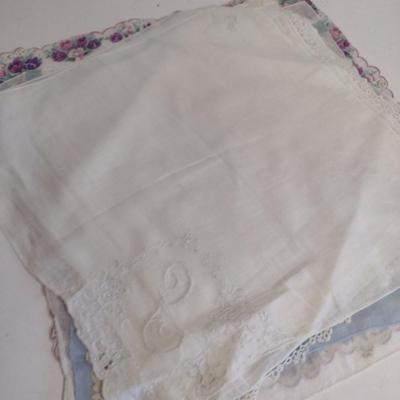 Collection of Vintage Handkerchiefs- Some Embroidered