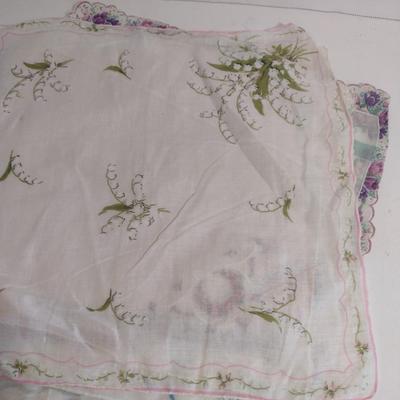 Collection of Vintage Handkerchiefs- Some Embroidered