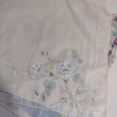 Collection of Vintage Handkerchiefs- Some Embroidered