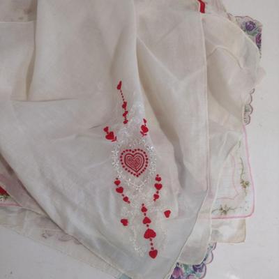 Collection of Vintage Handkerchiefs- Some Embroidered