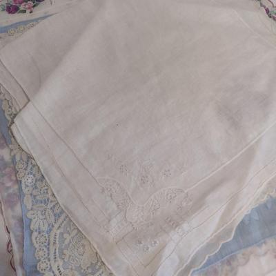 Collection of Vintage Handkerchiefs- Some Embroidered