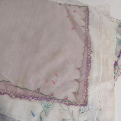 Collection of Vintage Handkerchiefs- Some Embroidered