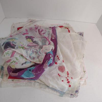 Collection of Vintage Handkerchiefs- Some Embroidered