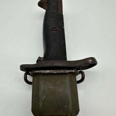 WWII U.S. M1 Garand Bayonet – UFH 1943 w/ Original Scabbard