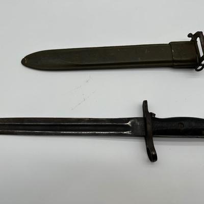 WWII U.S. M1 Garand Bayonet – UFH 1943 w/ Original Scabbard