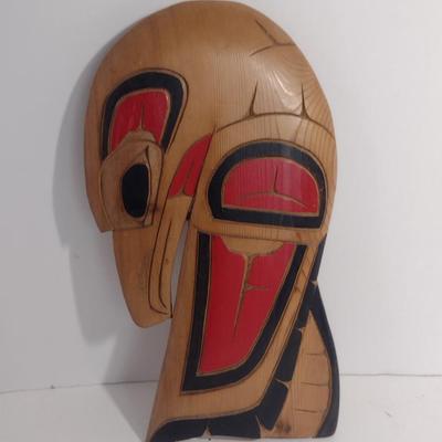 Carved Wood Wall Decor 'Raven' by Floyd Edwards
