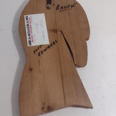 Carved Wood Wall Decor 'Raven' by Floyd Edwards