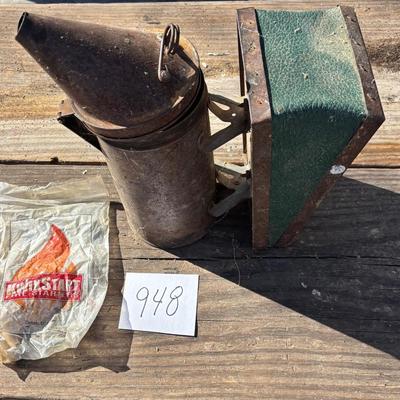 Rare Antique Woodman Famous Bee Smoker Honeybee Beekeeper Apiary Hive Bellow