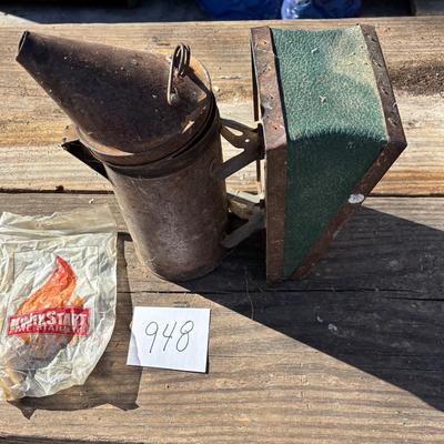 Rare Antique Woodman Famous Bee Smoker Honeybee Beekeeper Apiary Hive Bellow