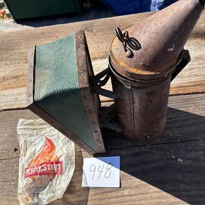 Rare Antique Woodman Famous Bee Smoker Honeybee Beekeeper Apiary Hive Bellow