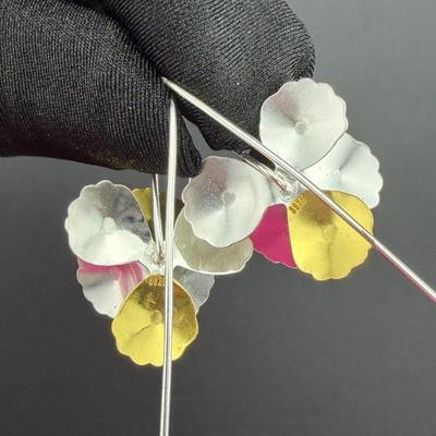 Earrings Brand New 925 Sterling Silver Stamped Gold Electroplated