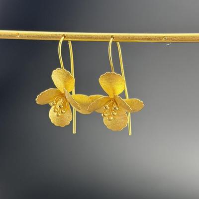 Earrings Brand New 925 Sterling Silver Stamped Gold Electroplated