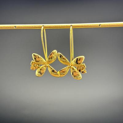 Earrings Brand New 925 Sterling Silver Stamped Gold Electroplated