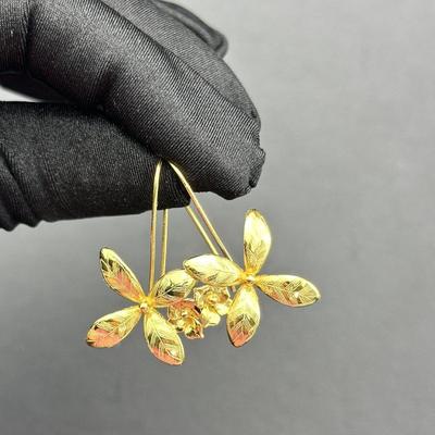 Earrings Brand New 925 Sterling Silver Stamped Gold Electroplated