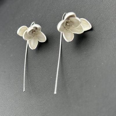 Earrings Brand New 925 Sterling Silver Stamped Gold Electroplated