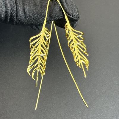 Earrings Brand New 925 Sterling Silver Stamped Gold Electroplated