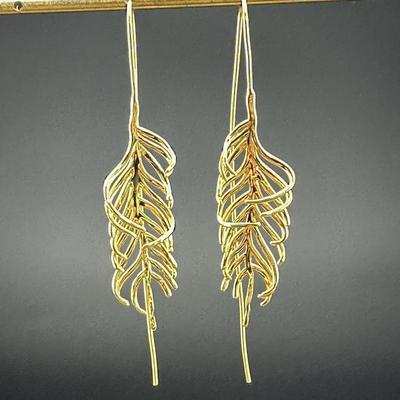 Earrings Brand New 925 Sterling Silver Stamped Gold Electroplated