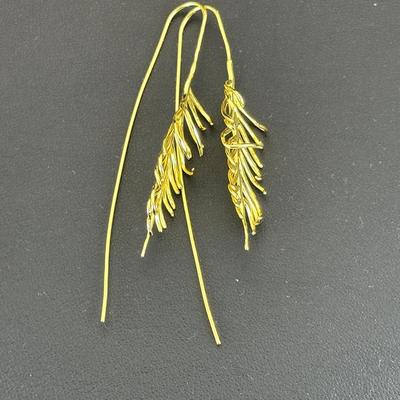 Earrings Brand New 925 Sterling Silver Stamped Gold Electroplated