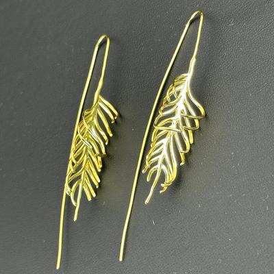 Earrings Brand New 925 Sterling Silver Stamped Gold Electroplated