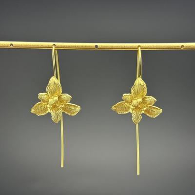 Earrings Brand New 925 Sterling Silver Stamped Gold Electroplated