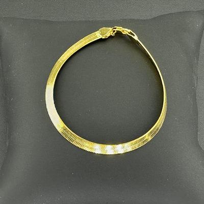 Brand New 925 Sterling Silver Stamped Gold Plated Italy Bracelet And Necklace