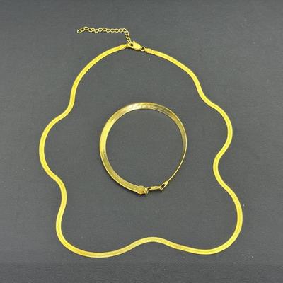 Brand New 925 Sterling Silver Stamped Gold Plated Italy Bracelet And Necklace