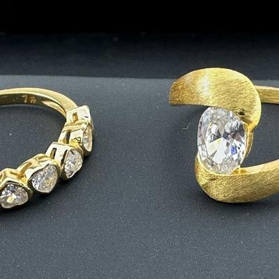 Brand New Rings 925 Sterling Silver Stamped Zirconia