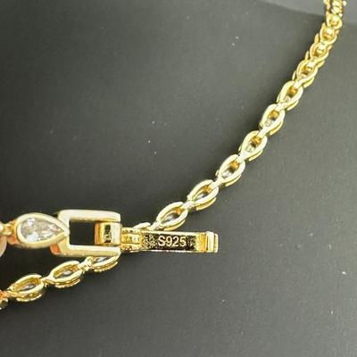 Brand New Bracelet 925 Sterling Silver Stamped Zirconia