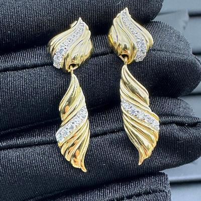 Brand New Earrings 925 Sterling Silver Stamped Zirconia