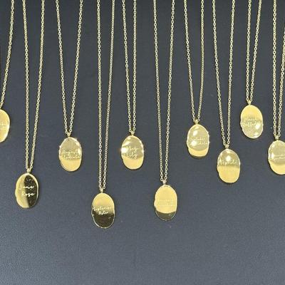 12 Birth Month Flower Collection Necklaces 