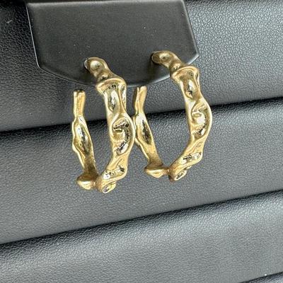 Luxurious Gold Alloy Plated Earrings