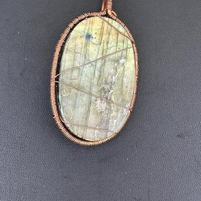 Necklace Yellow Labradorite 925 Sterling Silver Plated Handmade Gemstone 