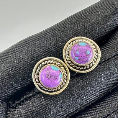 Earrings Silver Plated Handmade Gemstone 