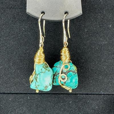 Synthetic Turquoise Necklaces And Earrings Lot