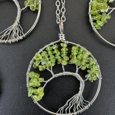 Peridot Tree Of Life Necklace Lot