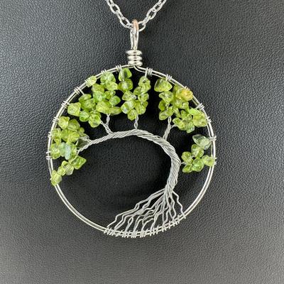 Peridot Tree Of Life Necklace Lot