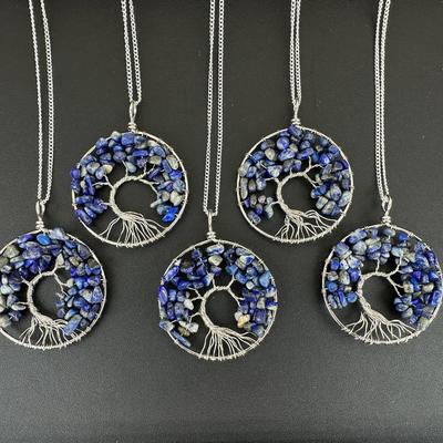 Lapis Lazuli Tree Of Life Necklace Lot