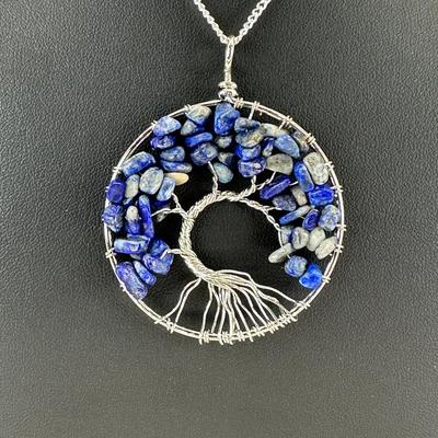 Lapis Lazuli Tree Of Life Necklace Lot