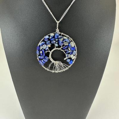 Lapis Lazuli Tree Of Life Necklace Lot