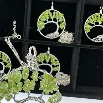 Peridot Tree Of Life Necklace Lot